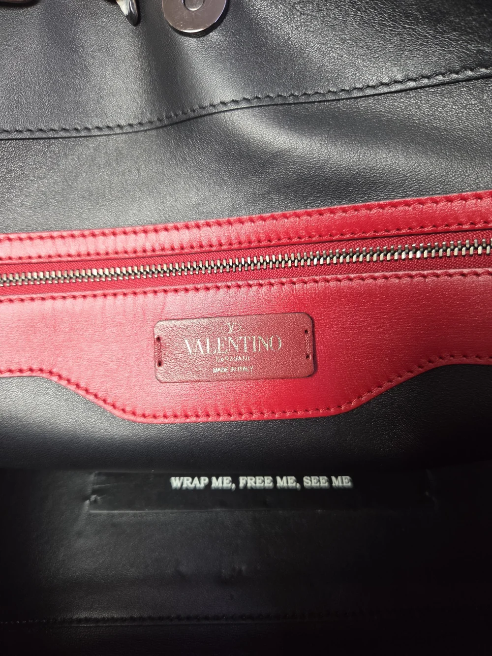 Authentic Valentino Garavani x Undercover Rockstud Rose Black Leather Tote